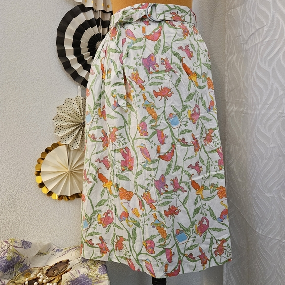 NWOT ModCloth | A-Line Vintage-Inspired Print Skirt Knee-Length Skirt | Size 14 - Picture 3 of 16
